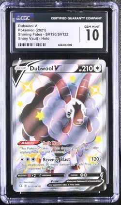 2021 Pokemon TCG Dubwool V Shining Fates SV120/SV122 Holo CGC 10 - Gem Mint 💎 - Image 1