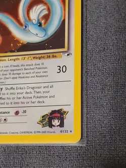 Pokemon Unlimited Edition Gym Heroes Erika's Dragonair 4/132, Holo, NM! - Image 5