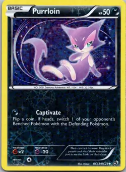 Pokemon TCG Pokemon Purrloin Purrloin Uncommon Holo - Image 1