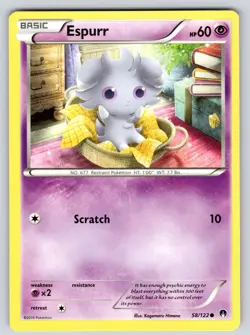 Espurr 58/122 Common BREAKpoint Pokemon Lightly Played - Image 1