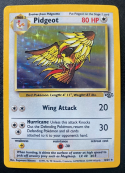 Pokemon PIDGEOT Holo Rare Jungle 8/64 Unlimited English - Image 1