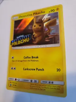Detective Pikachu (Promo Movie Stamp) Pokemon Sun & Moon Black Star #SM190 - Image 1