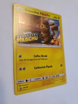 Detective Pikachu (Promo Movie Stamp) Pokemon Sun & Moon Black Star #SM190 - Image 2