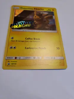 Detective Pikachu (Promo Movie Stamp) Pokemon Sun & Moon Black Star #SM190 - Image 3