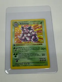 Pokemon Nidoking Base Set Shadowless 1st Edition Holo Rare 11/102 - Image 1