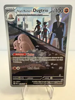 Team Rocket's Dugtrio 239/217 Illustration Rare Ascended Heroes Pokemon NM - Image 1