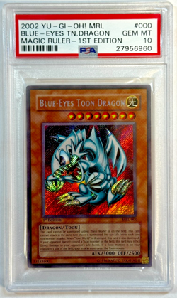 Blue-Eyes Toon Dragon 1st Edition Holo 2002 Yu-Gi-Oh Magic Ruler #MRL-000 PSA 10 - Image 1