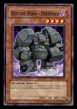 Destiny Hero - Defender POTD-EN013 Power of the Duelist Yu-Gi-Oh 1st Ed LP - Image 1
