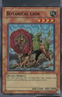 Botanical Lion CSOC-EN099 Super Rare Crossroads of Chaos Yu-Gi-Oh Near Mint - Image 1