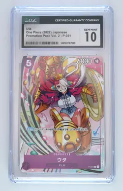 ONE PIECE TCG - Uta - PROMOTION PACK VOL.2- P-031 - CGC 10- GEM MINT-Japanese - Image 1