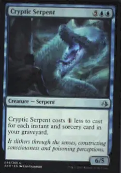 Cryptic Serpent - Amonkhet: #48, Magic: The Gathering Nm R58 - Image 1
