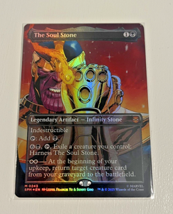 MTG Spider-Man - The Soul Stone - Borderless Foil - Pack Fresh - IN HAND - Image 1