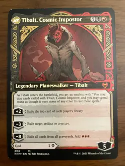 1x NM Valki, God of Lies / Tibalt Cosmic Impostor SHOWCASE Kaldheim 308 MTG - Image 2