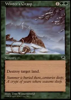 1 x Winter's Grasp - Tempest - Heavy Play - MTG - Image 1