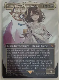 Yuna, Grand Summoner (Borderless) (Surge Foil) Commander: Final Fantasy Foil - Image 1