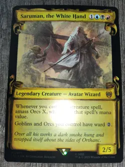 Saruman, the White Hand - Silver Foil Showcase LTC NM MTG - Image 1