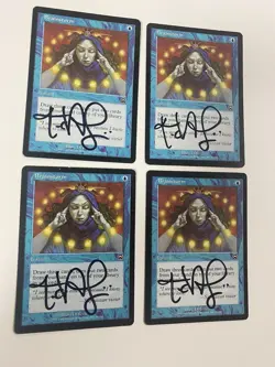 Brainstorm X4 Mercadian Masques Regular Signed By The Artist - Image 1