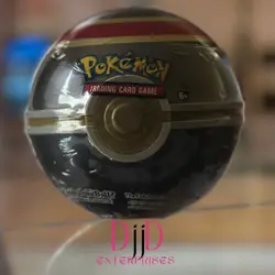 Pokemon TCG Poke Ball Tin - Luxury Ball E22 New 3 Booster Packs & 1 Coin - Image 1