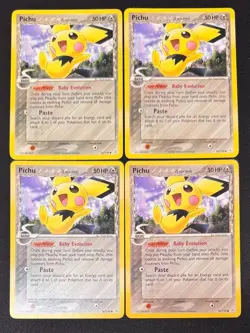 x4 - Pichu (Delta Species) - 76/110 - Pokemon Ex Holon Phantoms Card LP - Image 1