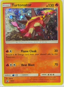 HD Fart Swirl 🌀 Turtonator SM27 Cosmos Holo Rare Black Star Pokemon TCG Promo - Image 3