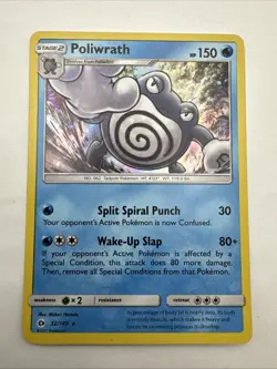 Pokemon TCG Poliwrath Sun & Moon Base Set 32/149 Holo Holo Rare - Image 1