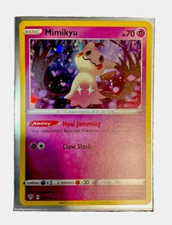 GIANT SWIRL Mimikyu 081/189 2020 Pokemon TCG Darkness Ablaze Cosmos Holo Rare NM - Image 1