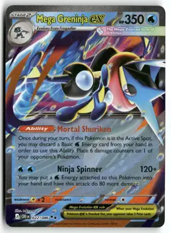 Mega Greninja ex 022/086 Double Rare Chaos Rising Pokemon Holo Near Mint - Image 1