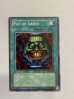 Yu-Gi-Oh! TCG Pot of Greed Legend of Blue Eyes White Dragon LOB-119 Unlimited... - Image 1