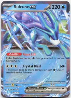 Suicune ex 010/034 Holo Trading Card Game Classic Pokemon Holo NM/M - Image 1