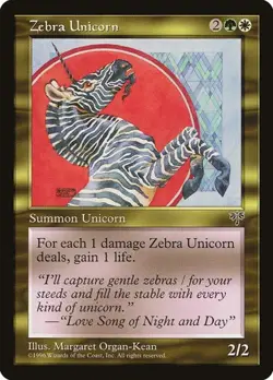 2x Zebra Unicorn Mirage LP MTG - Image 1