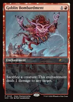 Goblin Bombardment - Promo SCH LP MTG - Image 1