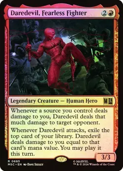 NM Foil Daredevil, Fearless Fighter, MTG, Super Heroes, Magic the Gathering, 685 - Image 1