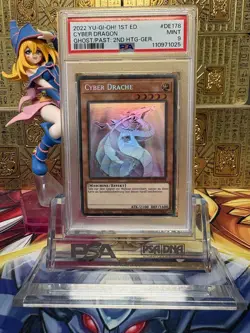 YuGiOh Cyber Drache Ghost Rare PSA 9 GFP2-DE178 Mint 1. Auflage - Image 1