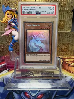 YuGiOh Cyber Drache Ghost Rare PSA 9 GFP2-DE178 Mint 1. Auflage - Image 3