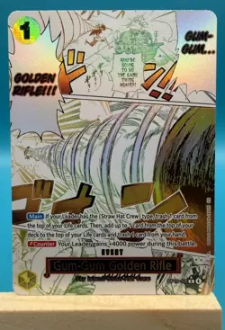 One Piece Alt Art Gum Gum Golden Rifle Op15 - 116 English MANGA - Image 1