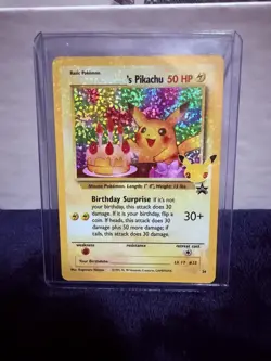 Pokemon Birthday Pikachu 24 Holo Black Star Promo Celebrations NM - Image 1
