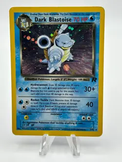 Vintage Dark Blastoise Team Rocket 3/82 Holo 70 HP MP Pokemon Card - Image 1