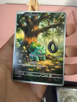 Bulbasaur Oddish Bellsprout Pokemon Card DISPLAY ART - Image 2