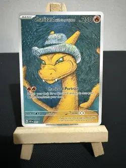 Van Gogh Charizard With The Grey Felt Hat Pokemon Card TCG DISPLAY ART CARD - Image 1