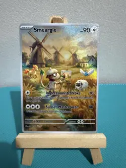 Smeargle Ponyta Wooloo Swablu Pokemon Card DISPLAY ART - Image 1