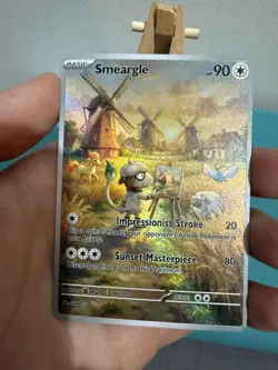 Smeargle Ponyta Wooloo Swablu Pokemon Card DISPLAY ART - Image 2
