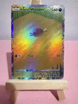 Paldean Wooper Pokemon POCKET version Card TCG Display *Not Paldea Evolved - Image 1