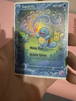 Squirtle Pikachu Bulbasaur Pokemon Card DISPLAY ART CARD - Image 2