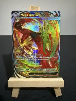 Mega Blaziken Ex Pokemon Pocket Card TCG DISPLAY ART CARD - Image 1