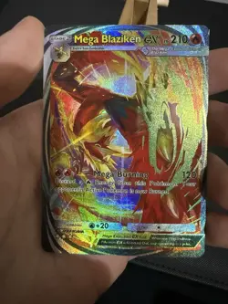 Mega Blaziken Ex Pokemon Pocket Card TCG DISPLAY ART CARD - Image 2