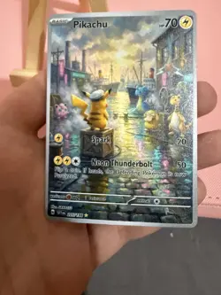 Pikachu Ampharos Psyduck Lapras Jigglypuff Pokemon Card Display Art Card City - Image 2