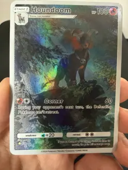 Houndoom Pokemon Pocket Card TCG DISPLAY ART CARD - Image 1