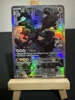 N’s Zekrom Pokemon Card DISPLAY ART CARD TCG - Image 1