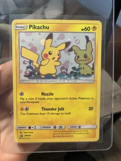 SM162 Promo Pikachu Pokemon Card, Excellent condition, lightly used - Image 1