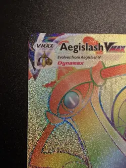 Pokemon TCG Aegislash VMAX Rainbow Secret Rare Card 190/185 Vivid Voltage - Image 5